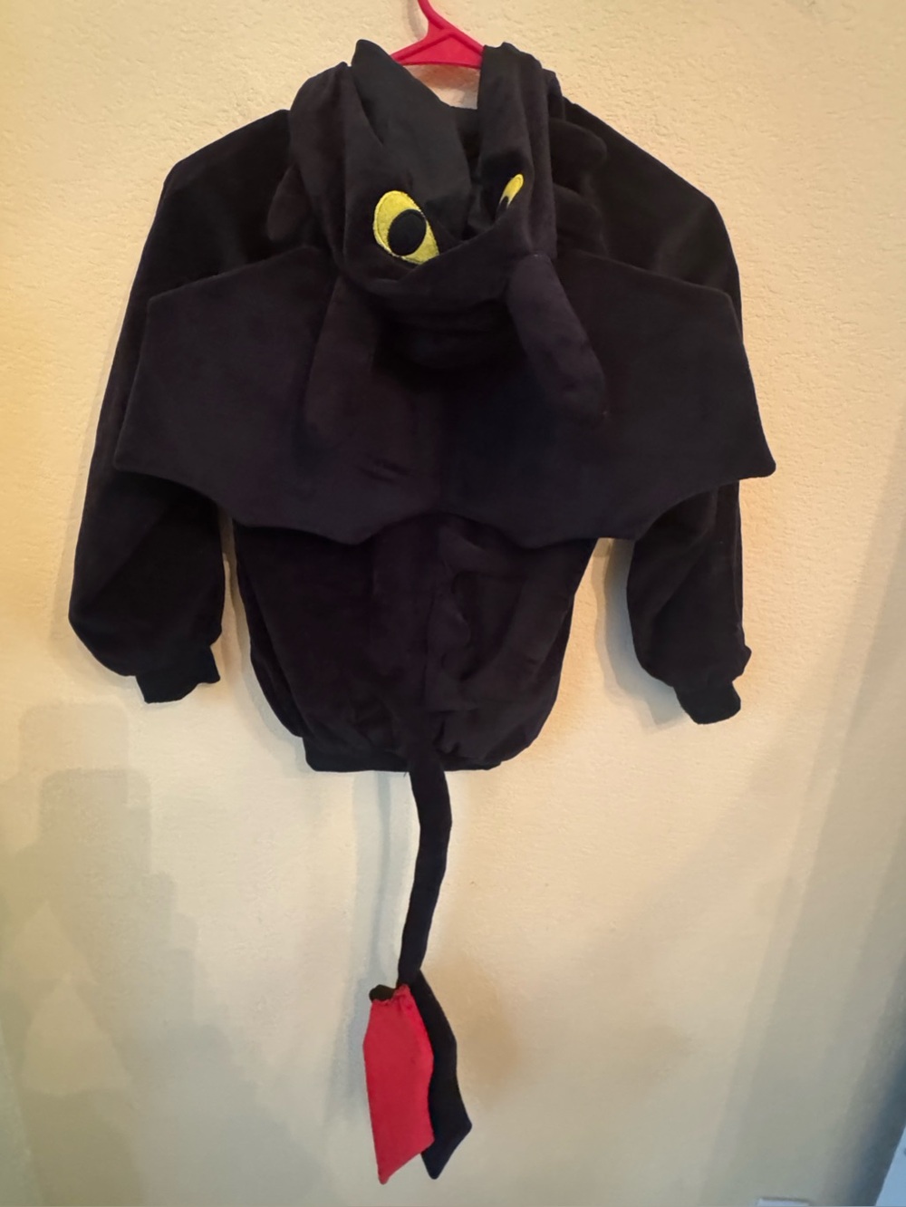 Dreamworks How to Train Your Dragon Toothless Hoodie With Wings and Tail 8/10 - Picture 3 of 4